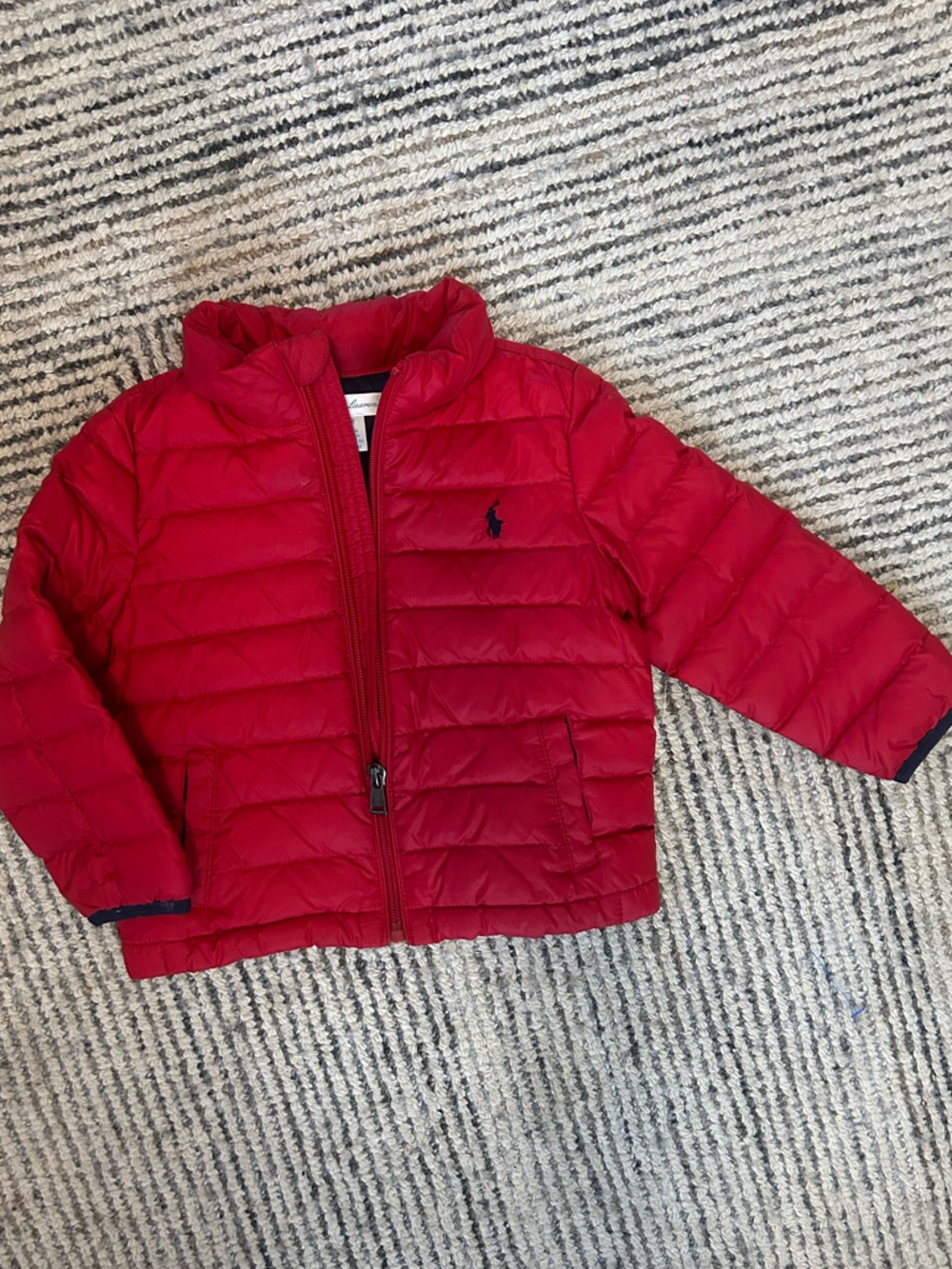 Ralph Lauren Kids Red Quilted Puffer Jacket Size 24 Months